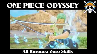 One Piece Odyssey Gameplay | All Roronoa Zoro Skills (Pre-timeskip Traveling Outfit)