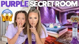 WE BUILT AN ALL PURPLE SECRET ROOM 🤫💜 *MUST SEE*