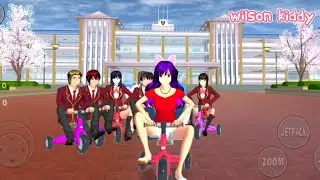 Sakura Naik Sepeda Bocil Rame Rame | Sakura School Simulator | Game Wilson Kiddy