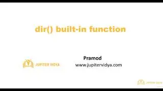 10.3 Dir Function  Print Namespace | Modules | Learn Python Programming Step by Step Tutorials