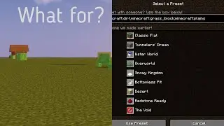 What to use Minecraft's superflat world presets for