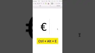 How to make euro symbol in MS word using shortcut
