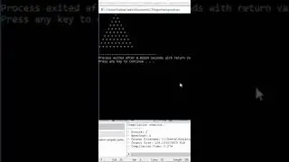 Pyramid star pattern in C language with Dev C++