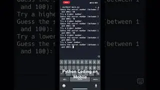 Python Game Coding on Mobile 