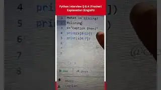 Slicing in Python #03 English 