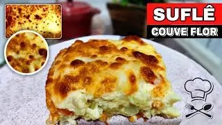 O melhor e mais rápido suflê de couve-flor! | Suflê vegetariano! 