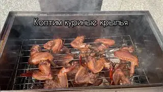 Как закоптить мясо/грудинку/курицу/сало. Коптим куриные крылья.
