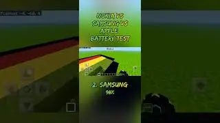 Nokia Vs Samsung Vs Apple BATTERY TEST 🔥 #shorts #minecraft