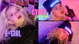 TRYING OUT DIFFERENT AESTHETICS PART 2! CYBERPUNK, e-girl and cottagecore :)