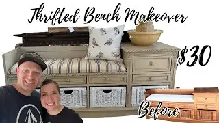 How to make money - Thrift Store Bench - One Step Paint - How to Spray Paint on Furniture