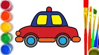 How to draw and color a car