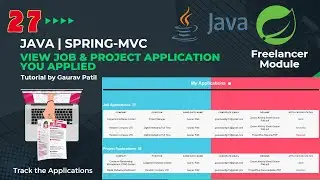#27: Spring MVC project view job & project Application you applied Java tutorial