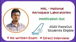NAL recruitment 2020 | All BTech/MTech BE/ME MCA BSc/MSc Diploma/ITI Students can apply