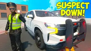 SUSPECT DOWN POLICE SUV! | FL POLICE FLASHING LIGHTS GAME