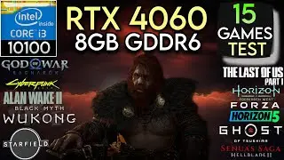 RTX 4060 + I3 10100 & 32GB Ram - Test In 15 Games - 1080p