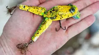 100 YEAR OLD Frog Fishing Lure! (Frog Bass Fishing)