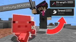 Minecraft MANHUNT But Every time I kill a mob I get STRONGER and FASTER