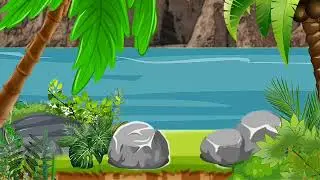 river flow & jungle side animation video || Free animation || no copyright greenscreen bd