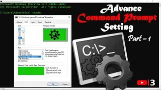 How to change color font style size in cmd |dos command panel advance setting | cmd prompt setting