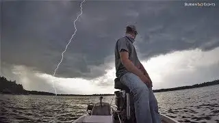 Lightning Bolt Strikes Water While Fishing