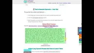 Create/Generate Keywords 🗝 from Text or HTML Code (even if HTML contains CSS, JavaScript or PHP