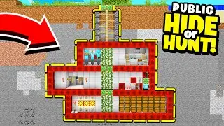 i found old school Minecraft base with underground secret REDSTONE..