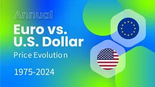 EURO (EUR) / U. S. DOLLAR (USD) Price Evolution 1975-2024 #finance #forex