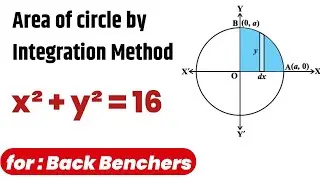 Area of Circle by integration Method | Application of integration