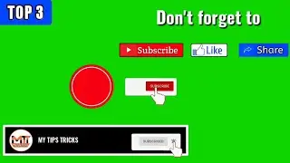 TOP 3 | Subscribe intros for YouTube channel Without copyright |Subscribe Intro green screen