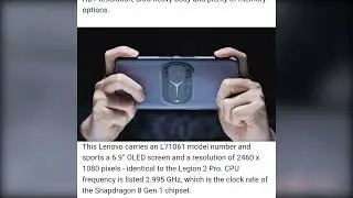 Lenovo Legion Y90- 18gb Ram Gaming phone?