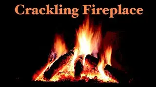 Crackling Fireplace with Thunder, Rain and Howling Wind Sounds (HD) | Fireplace Burning Snow Storm