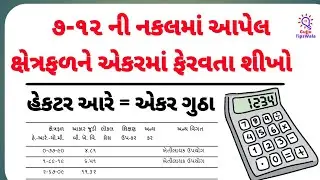 7-12 ની નકલમાં આપેલ ક્ષેત્રફળને એકરમાં ફેરવતા શીખો || Land Measurement Converter in Gujarat-2024