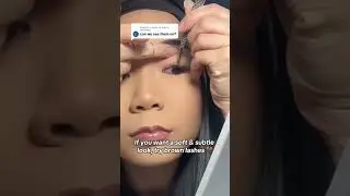 Trying BROWN lashes! Natural lash look 