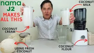 Process Fresh Coconuts Into Cream, Milk & Flour in the Nama J2 Juicer