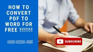 CONVERT PDF TO WORD for FREE !!!!