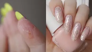 У меня аллергия, нельзя красить ногти😭 Нежный маникюр (обычный лак)
