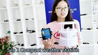 Weather station, outdoor weather station, professional station, 5 in 1 Compact weather station