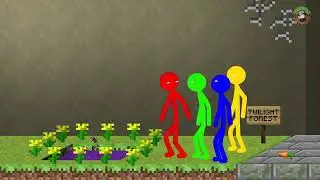 Stickman Met a Shark   Minecraft Animation