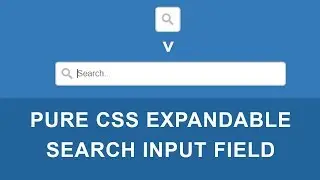 Pure CSS Animated Expandable Search Input - Tutorial