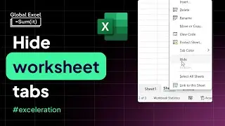 Are you aware of this way to hide worksheet tabs in Excel?