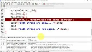 Lecture-28| Binary Not Equal Operator Overloading for String Data Comparision in Urdu/Hindi