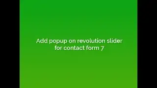 popup on banner for contact form 7
