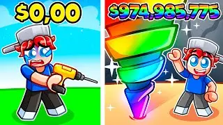 I went from NOOB to PRO in Roblox DRILL DIGGING SIMULATOR!