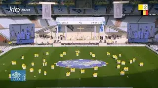 Messe présidée par le pape François en Belgique au stade Roi Baudouin et Angélus