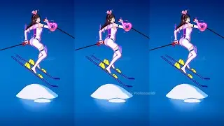Fortnite Stupid Sexy Skiing Emote With Kizuna AI Skin Thicc 🍑😜😍