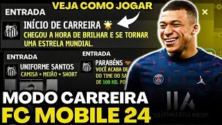REVELADO!😱 COMO JOGAR MODO CARREIRA NO FC MOBILE 24