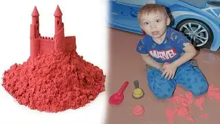 Замок из Песка Кинетического, домашняя песочница обзор, детские игры развивающие в доме