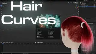 How to make Cute Hairstyle with Hair Curves | Blender 3.5.1 Experimental | New Hair System