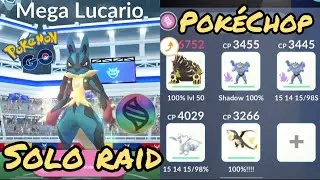 Mega Lucario SOLO Raid Pokémon Go & Shiny Lucky trade - Mega shiny Lucario!