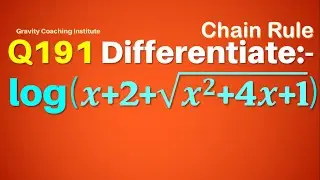 Q191 | Differentiate log⁡(x+2+√(x^2+4x+1))